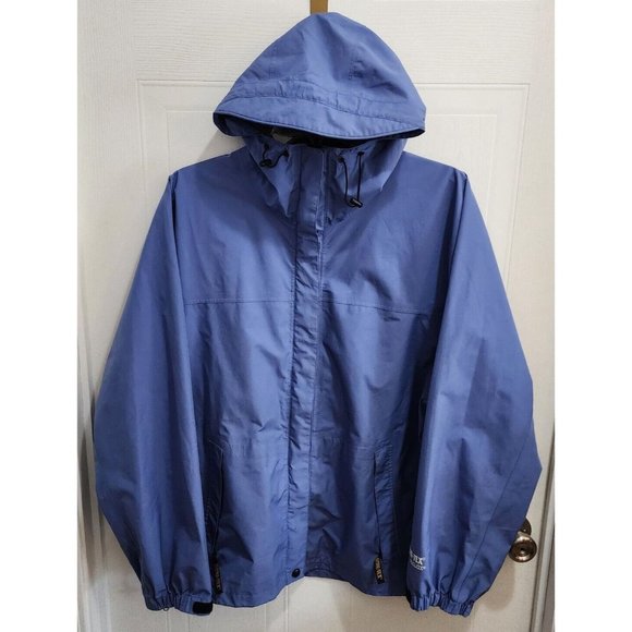Bass Pro Shop Other - Bass Pro Shop Gore Tex Paclite‎ Blue Windbreaker Hooded Jacket Mens Size Large